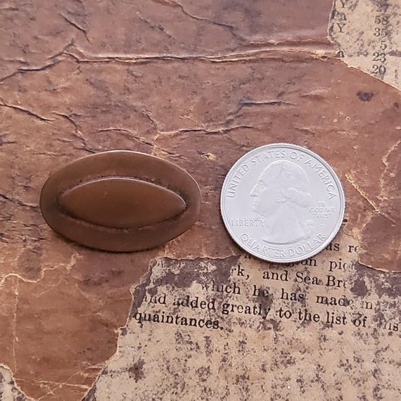 Vintage Solid Copper Oval Brooch - image 3