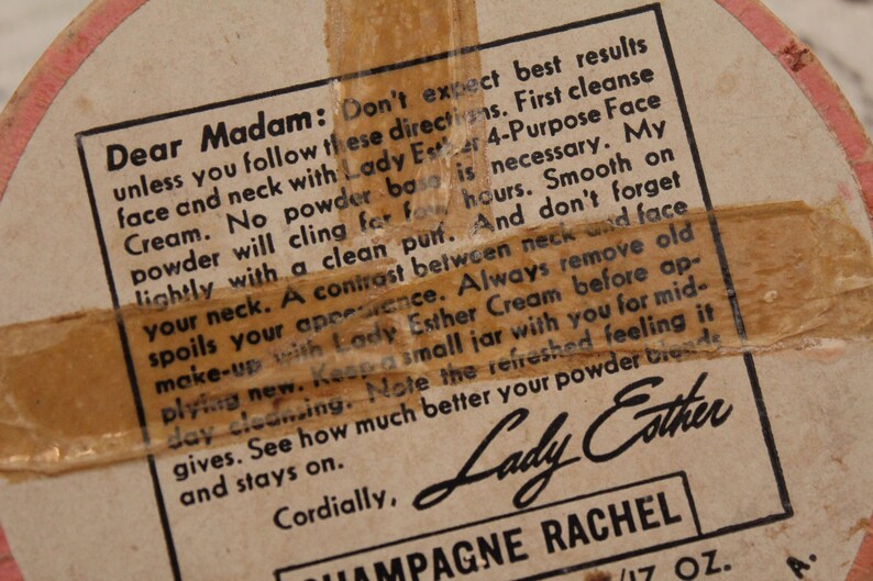 Vintage Lady Esther Finishing Powder, Retro Beauty, Vintage Cosmetics