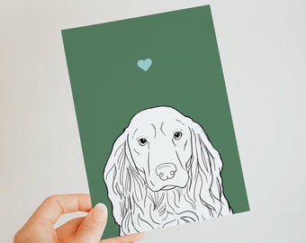 Cocker Spaniel A6 Card - card for dog lovers - blank inside - cute - greetings card - dog - puppy - cocker spaniel - spaniel