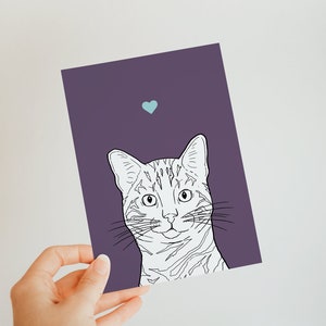 Bengal Cat A6 Card - blank inside - card for cat lovers - kitten - kitty - moggie - bengal - independent artist - cat