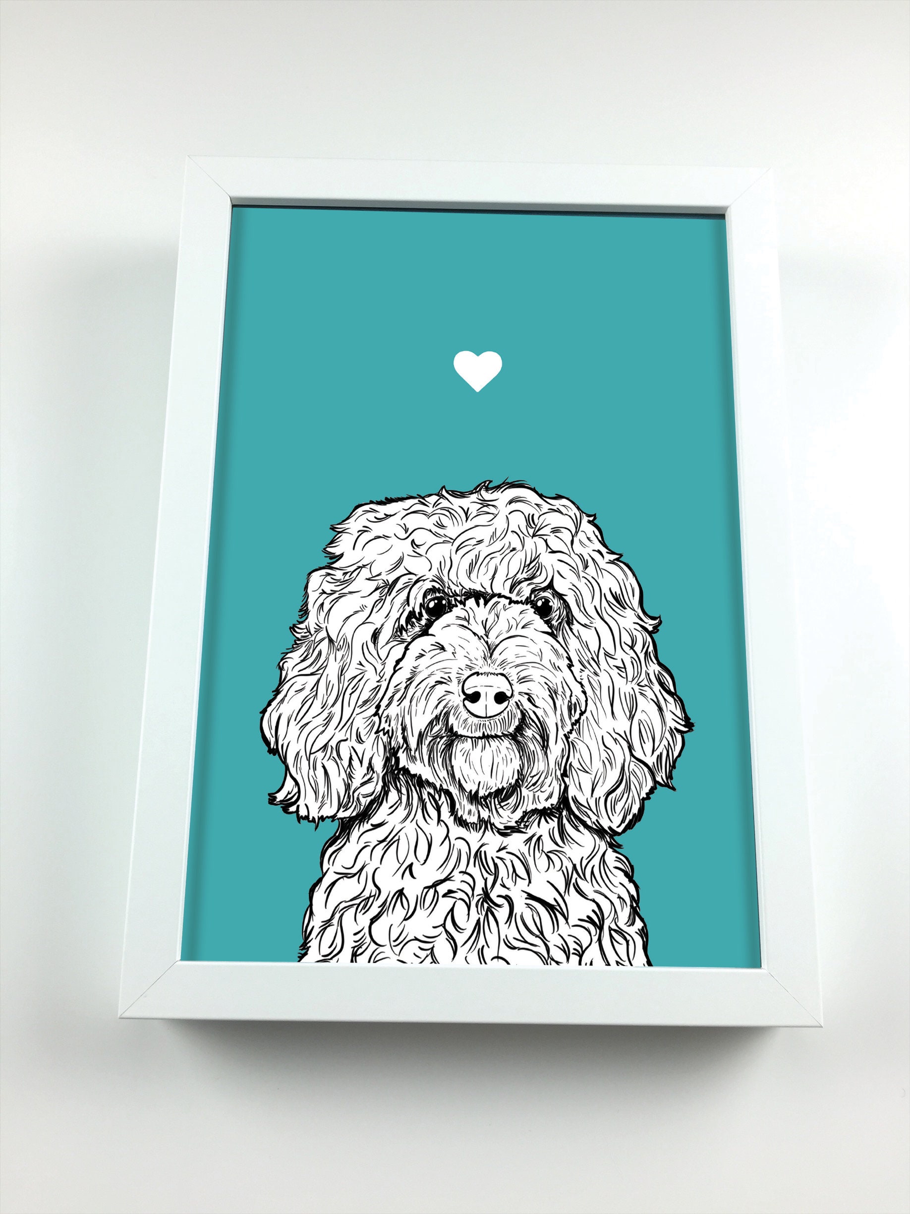 Cockapoo A4 Dog Print - animal art work - gift for dog lovers - cockapoo - cocker spaniel - poodle - dog - puppy - print - pet - home decor