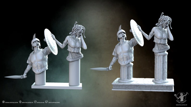 Medusa, the Cursed Priestess of Athena 1:10 Scale Resin Bust Kit SFW