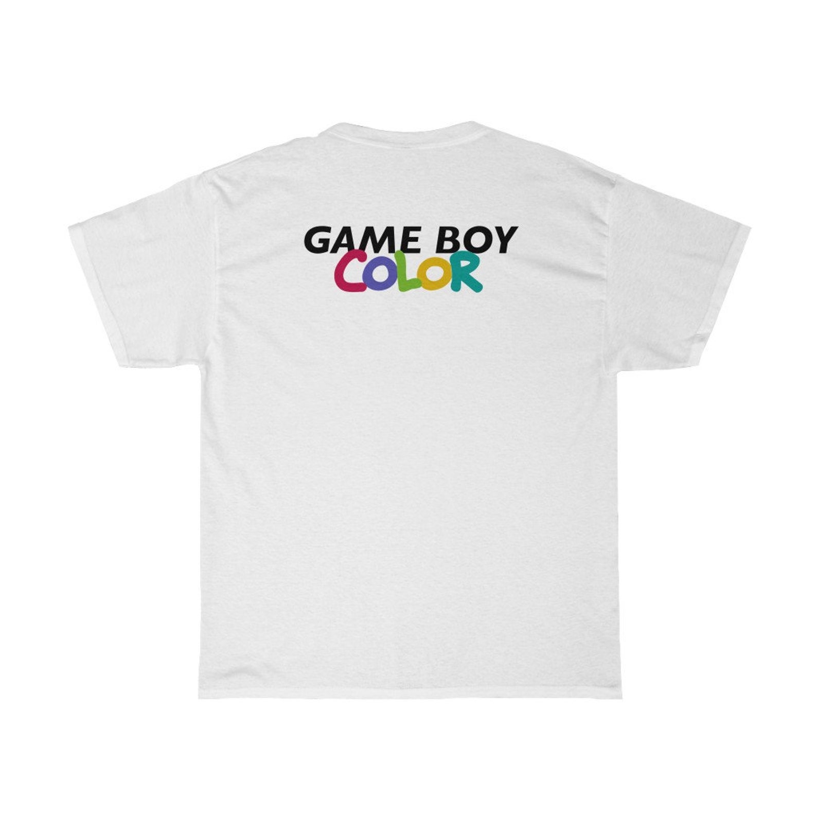 Game Boy Color Tshirt Front and Back Design Gamer Tees Etsy