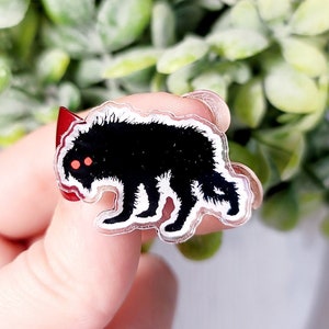 Snarly Yow Pin, Cryptid Pin, Cryptid Hunter, Cryptid Buttons, Cryptid Pin Set, Acrylic Pin, Cryptid Core, Weird Pins, Cryptid Gift