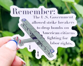 WV Mine Wars Sticker, Blair Mountain, History Sticker, Redneck Sticker, Coal Miner Sticker, History Sticker, Appalachian Sticker