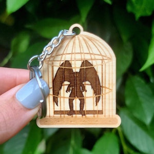 Mothman Keychain, Cryptid Keychain, Mothman Gifts, Cryptid Gift, Mothman Accessories, Cryptid Lore, Cryptid Love, Cryptid Art, Cryptozoology