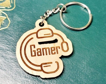 Gamer Keychain, Gamer Headset, Gamer Gifts, Gamer Girl Gifts, Gamer Accessories, Geek Keychain, Nerd Keychain, Video Game Keychain