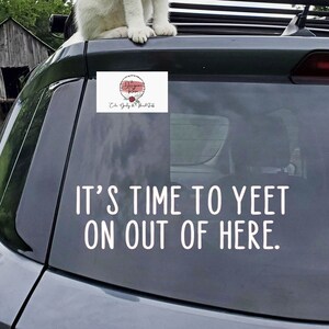 Yeet Sticker Old English Font Yeet Decal Meme War Veteran Etsy