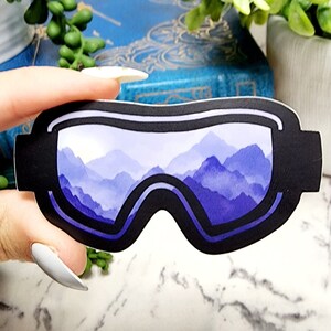 Snow Goggles Sticker, Ski Gifts, Ski Sticker, Skiing Sticker, Snowboard Sticker, Snowboard Gift, Snowboarder Gift, Mountains Sticker