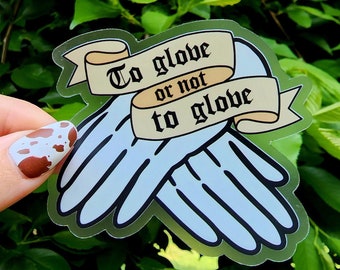 Archival Gloves Clear Sticker, Archivist Sticker, Archive Sticker, Museum Sticker, Museum Artifacts, Museum Curator Gift, Museum Gloves