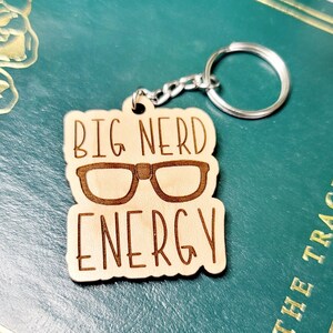 Nerdy Keychain, Nerdy Funny, Nerdy Gifts for Her, Nerd Gifts for Him, Nerdy Stuff, Geek Keyring, Geek Keychain, Geek Gifts, Glasses Keychain