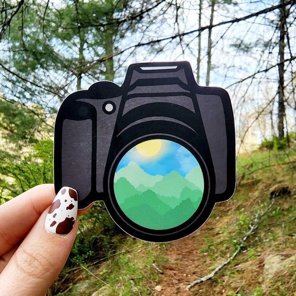 Photographer Sticker, Mountains Sticker, Appalachian Sticker, Nature Sticker, Hiking Accessories, Gifts for Hikers, Gifts for Nature Lovers
