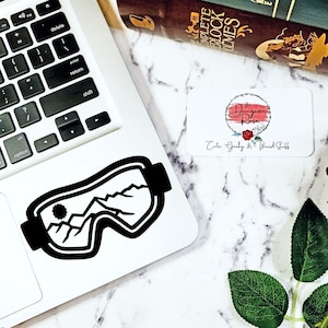 Snow Goggles Art, Ski Goggle Decal, Ski Gifts, Ski Stickers, Snow Decal, Snowboard Art, Snowboard Stickers, Snowboard Car Decal