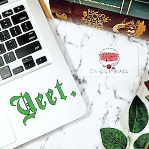 Yeet Sticker, Old English Font, Yeet Decal, Meme War Veteran, Yeet Or Be Yeeted, Meme Stickers, Yeet Oof, Meme Quote, Yeet Or Be Yeeten