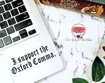 Oxford Comma Sticker, Librarian Sticker, ELA Teacher Sticker, Writer Sticker, Grammar Sticker, Grammar Decal, English Teacher Gift,