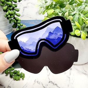 Snow Goggles Magnet, Ski Gifts, Ski Magnets, Skiing Magnet, Skier Magnet, Snowboard Magnet, Snowboard Gift, Snowboard Art, Snowboarder Gift