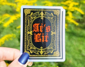 3 Inch It's Lit Sticker, Holographic Sticker, Book Stickers, Reading Stickers, Reader Gift, Book Gift, Library Sticker, Librarian Sticker