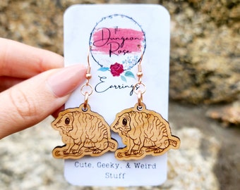 Squonk Cryptid, Geek Earrings, Cryptid Gift, CryptidCore, Nerdy Earrings, Cryptid Earrings, Cryptid Jewelry, Cryptid Witch, Quirky Earrings