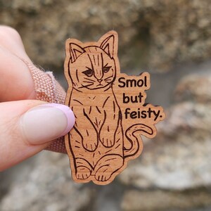 Smol but Feisty Cat Meme Magnet, Cat Magnet, Kitty Magnet, Weird Cat Art, Cat Gift, Munchkin Cat, Angry Cat Gift, Funny Cat Gift