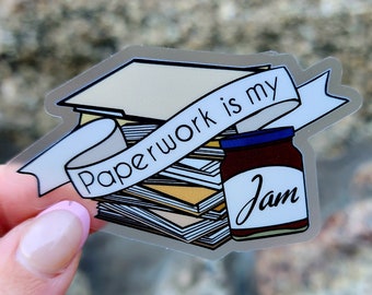 Paperwork Is My Jam Folders Archive Sticker, Archival Storage, Archivist Sticker, Museum Sticker, Paperwork Sticker, Office Sticker