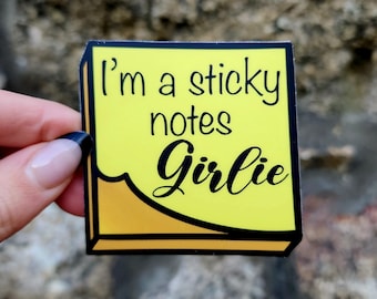 Sticky Notes Girlie, Office Sticker, Paperwork Sticker, Secretary Sticker, Admin Assistant Gift, Office Worker Gift, Paperwork Organizer
