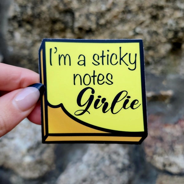 Sticky Notes Girlie, Office Sticker, Paperwork Sticker, Secretary Sticker, Admin Assistant Gift, Office Worker Gift, Paperwork Organizer