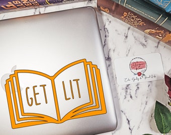 A4 Aufkleberbogen – Englische Vinyl-Aufkleber – Literatur & Sprache – Glänzend – 100 Mikron – Für Laptop, Auto, Schulbuch