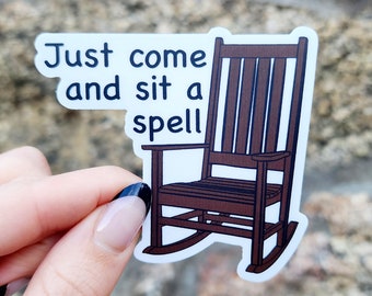 Rocking Chair Folk Saying, Appalachian Saying, Appalachian Folk Art, Appalachian Sticker, Country Folk Art, Folklore Sticker