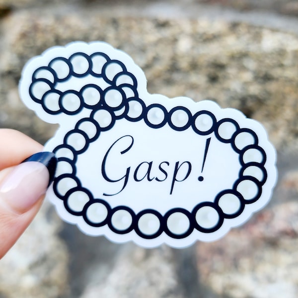 Clutching Pearls, Pearls Sticker, Meme Sticker, High Society, High Class Sticker, Classy Stickers, Prim and Proper, Fancy Stickers