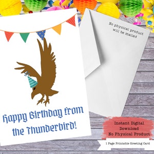 Donnervogel, Cryptid Kunst, Cryptid Karten, Cryptid Core, Druckbare Karten, Cryptid Geschenk, seltsame Karten, Cryptid Hunter, Cryptid Geburtstag
