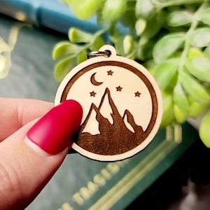 Mountain Keychain, Nature Lover Gift, Cottagecore Gifts, Mountain Lover Gifts, Gifts for Campers, Mountain Gifts, Gifts for Hikers