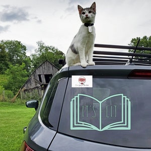 It's Lit Book Decal, English Teacher Gift, Book Car Decal, Get Lit Sticker, Bookworm Gift, Book Laptop Sticker, Literature Sticker image 5
