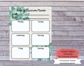 Classroom Planner, Week at a Glance, Classroom Organizer, Classroom Calendar, Lesson Planner, Teacher Planner, Class Planner, Weekly Planner