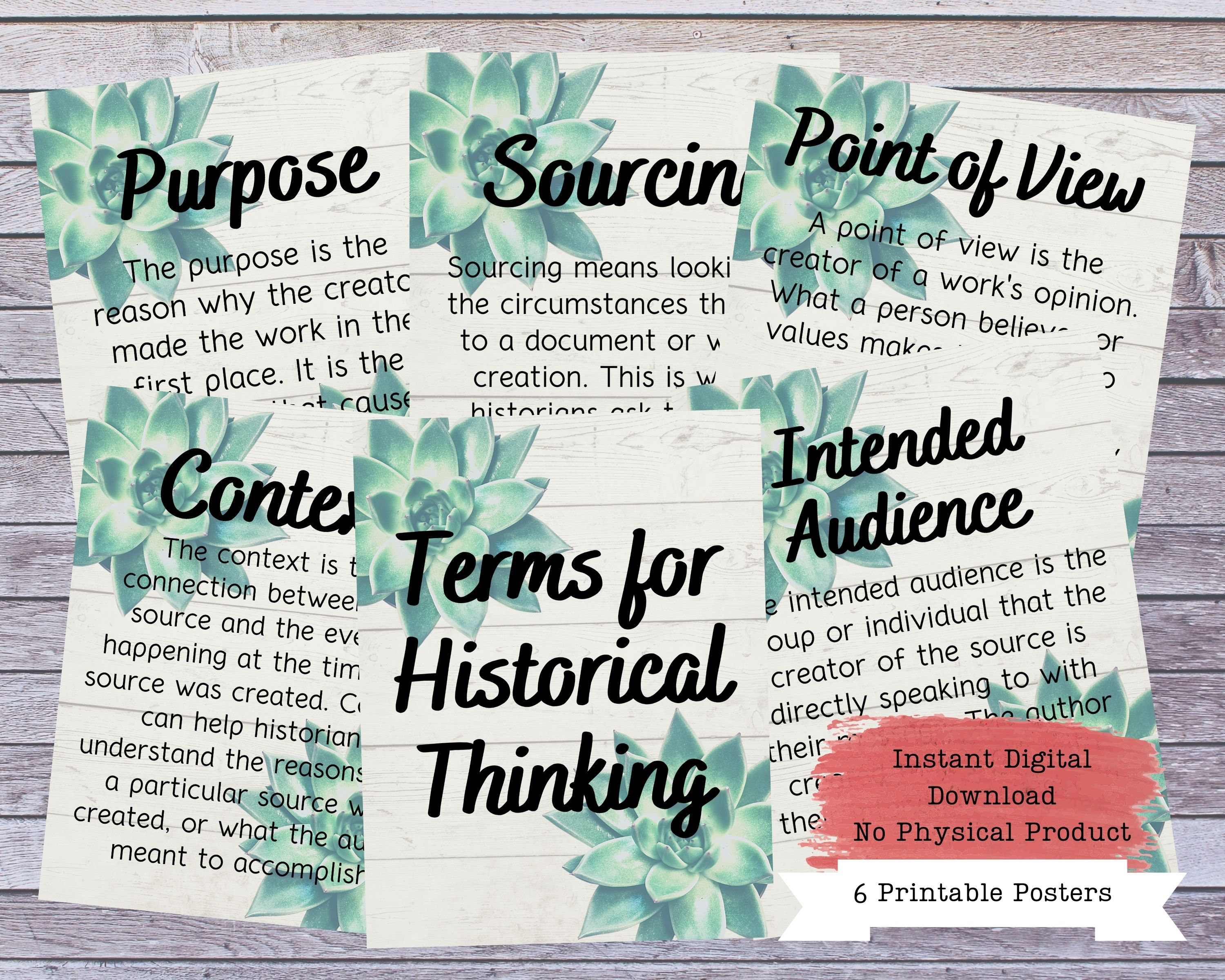History Vocabulary Terms History Poster Social Studies Etsy