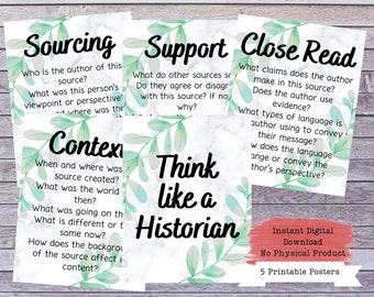 Think Like a Historian, History Decor, History Poster, Social Studies, History Class, History Defined, History Teacher, History Classroom