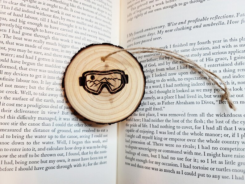 Snow Goggles Art Wooden Ornament Wood Slice Ornament Ski Etsy