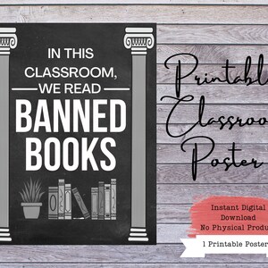 Banned Books Poster, Banned Books Art, Book Classroom Decor, English Classroom, English Teacher, Literature Classroom, Literature Teacher