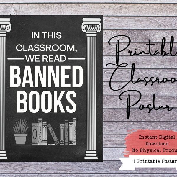 Banned Books Poster, Banned Books Art, Book Classroom Decor, English Classroom, English Teacher, Literature Classroom, Literature Teacher