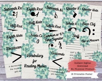 Music Poster Pack, Music Classroom, Music Room Art, Music Room Poster, Music Room Decor, Music Teacher, Band Teacher, Band Director