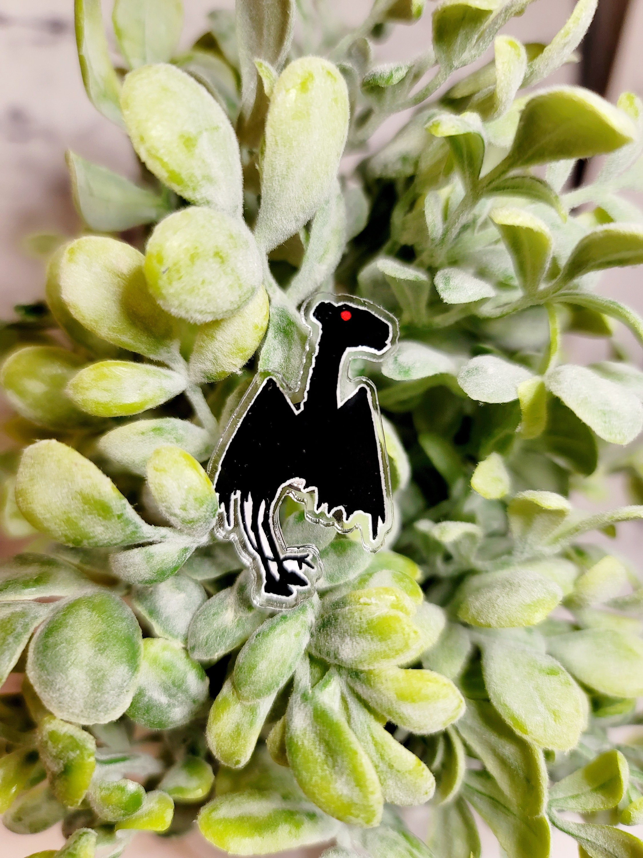 Jersey Devil Pin, Jersey Devil Cryptid, Jersey Devil Art, Cryptid Buttons, Acrylic Pin, Cryptid Core, Cryptid Gift, Cryptid Pin