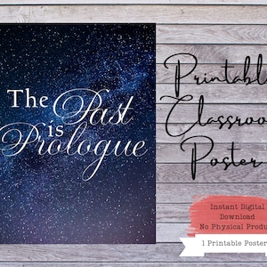 The Past is Prologue, History Classroom, History Defined, History Decor, History Class, History Poster, Social Studies, History Teacher