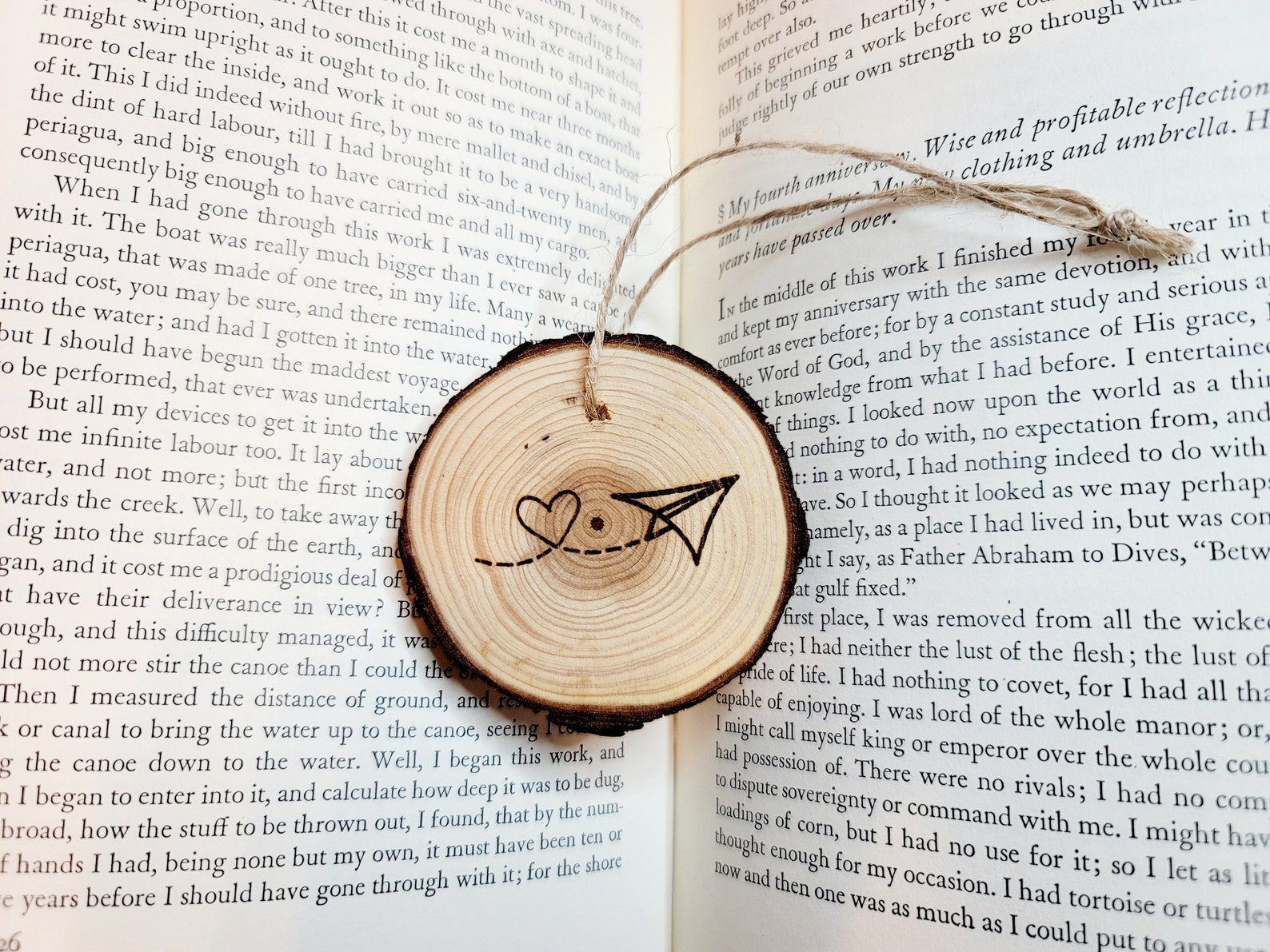 Paper Airplane Ornament Wooden Ornament Wood Slice Ornament Etsy