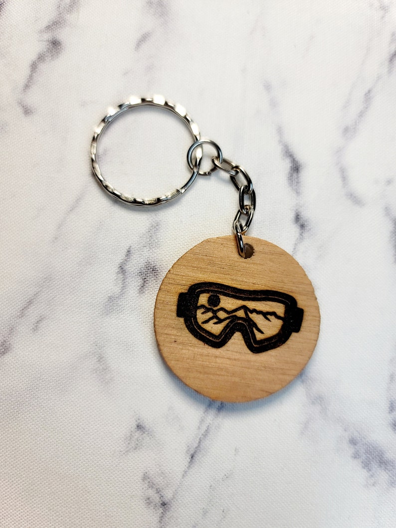 Snow Keychain Ski Keychain Snowboard Keychain Winter Etsy