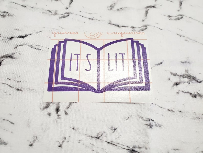 It's Lit Book Decal, English Teacher Gift, Book Car Decal, Get Lit Sticker, Bookworm Gift, Book Laptop Sticker, Literature Sticker image 9