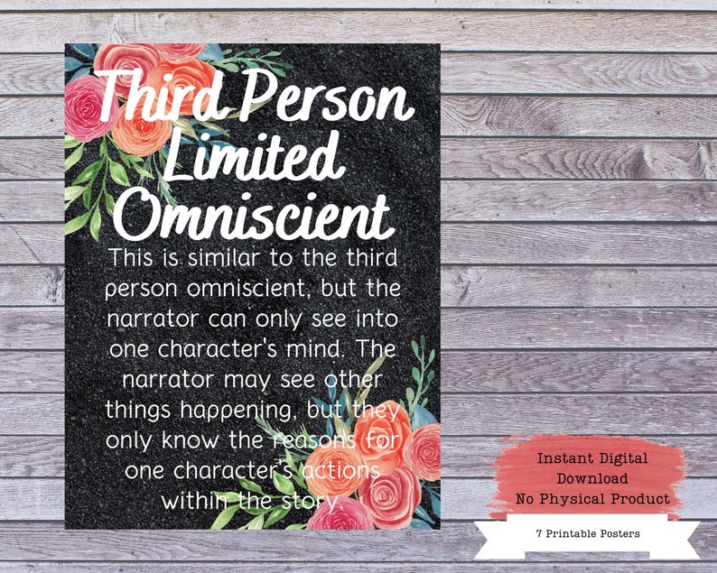 Literary Point of View Printable Poster Set Literature - Etsy