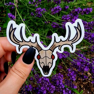Wendigo Skull Sticker, Wendigo Skeleton, Wendigo Art, Cryptid Stickers, Cryptid Art, Cryptid Lover Gift, Cryptid Occult, Cryptozoology