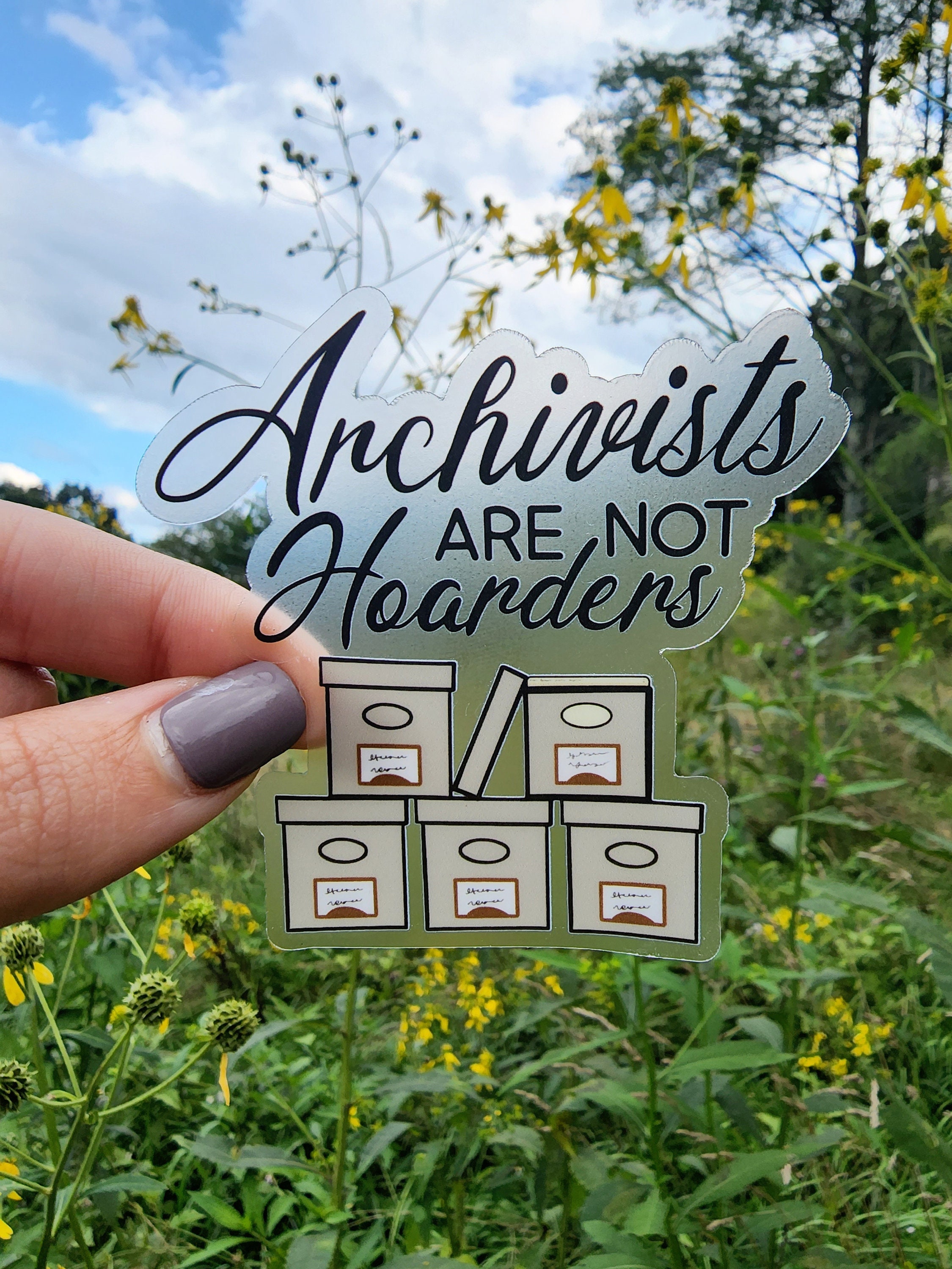 Archival Boxes Clear Sticker, Archival Storage, Archivist Sticker ...