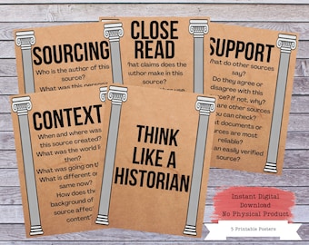 Think Like a Historian, History Decor, History Poster, Social Studies, History Class, History Defined, History Teacher, History Classroom