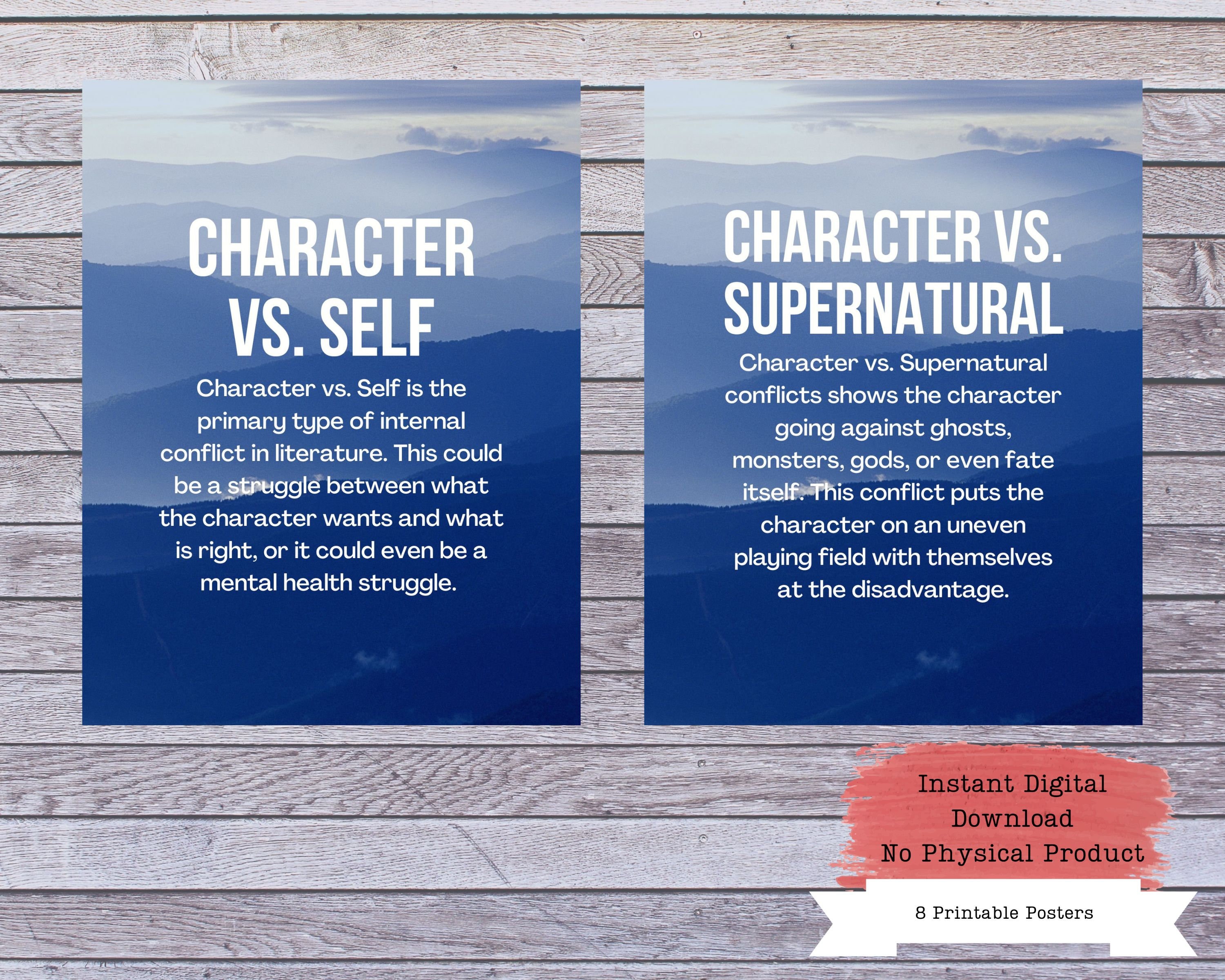 Conflict In Literature Poster