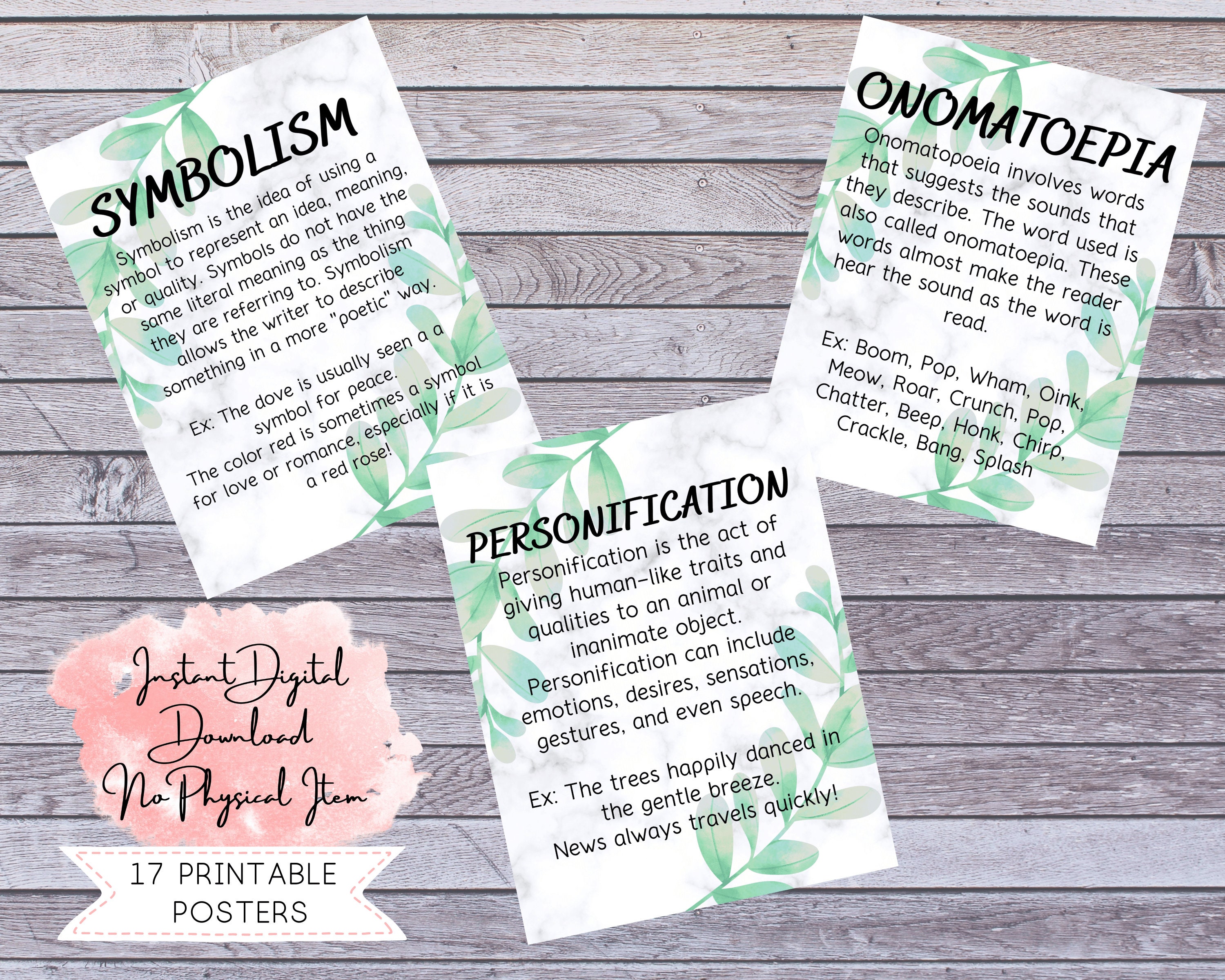 Printable Poster Set Literary Posters Literary Devices - Etsy Australia